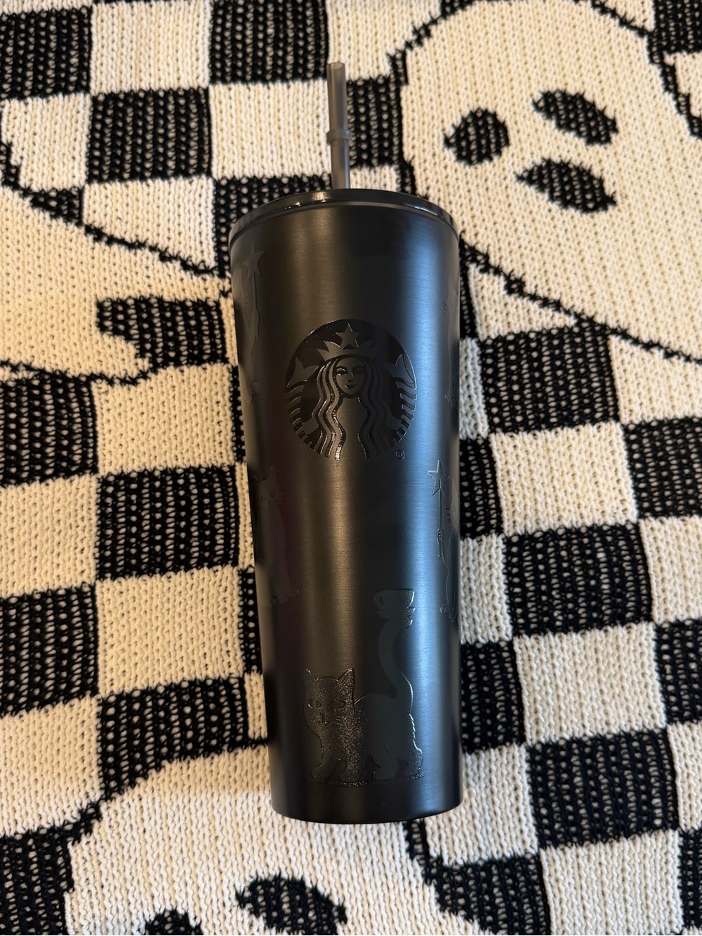 Starbucks 2026 Black Cat Glow in the Dark Stainless Steel Tumbler Halloween